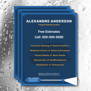 Folheto dos serviços de lavagem de pressão