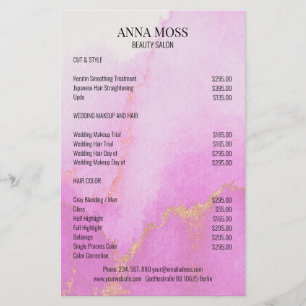 Folheto Dourado com Cor de Água Moderna