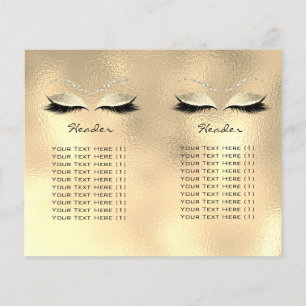 Folheto Dourado Glitter de Vidro Maquiagem Ocular 