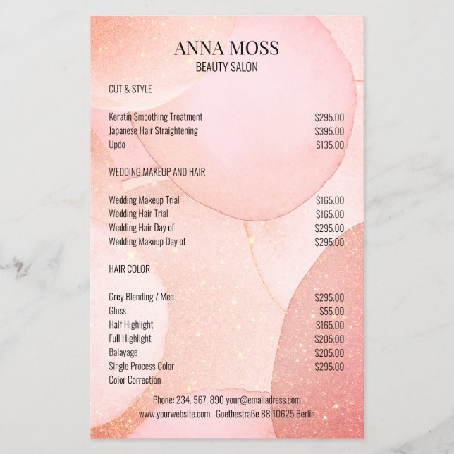 Folheto Dourado moderno (Frente)