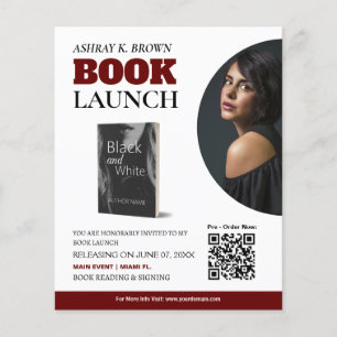 Folheto Editável de Lançamento de Livro