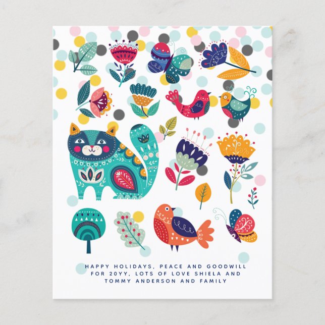 Folheto Escandinavo Natal Feriados - Carta Anual (Frente)