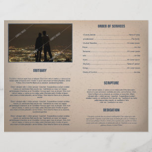 Folheto fúnebre Printable do modelo do programa