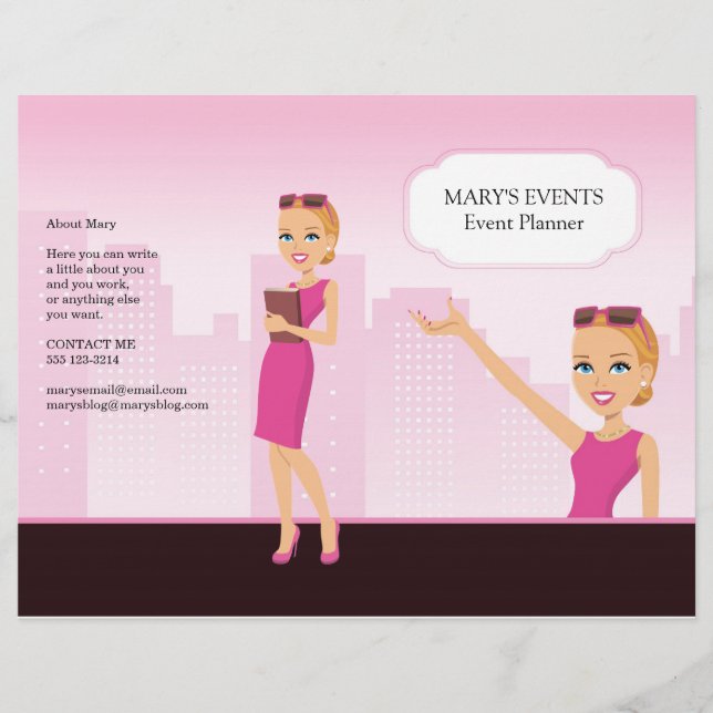 Folheto Ilustrado Feminina - Desdobrado (Você dobr (Frente)