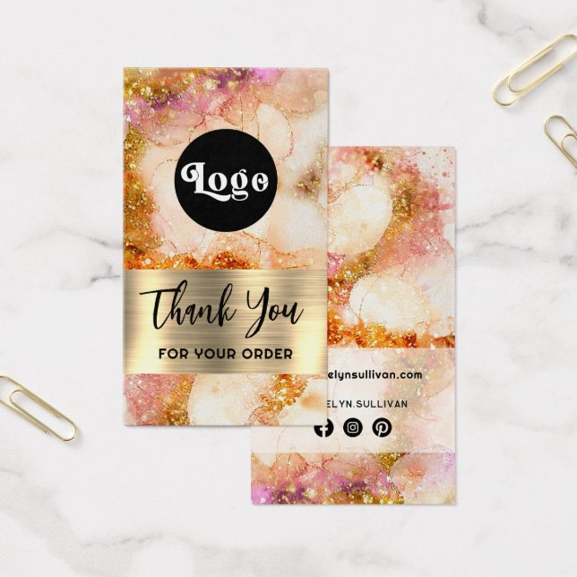 folheto informativo cor-de-rosa-dourada folha de a (Escritótio)