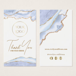 folheto informativo de agate azul pastel