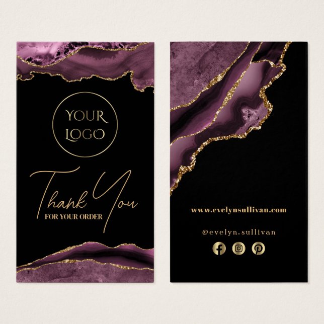 Folheto informativo do agate de mauve escuro (Frente & Verso)