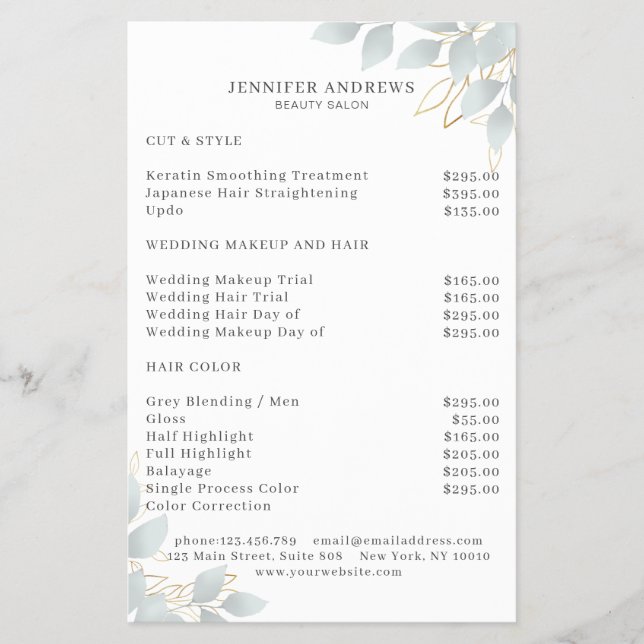 Folheto Informativo Moderno de Cinzas Brancas (Frente)