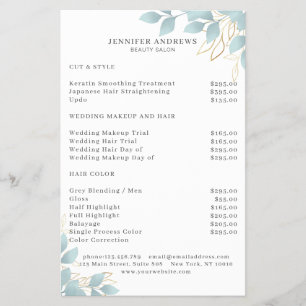 Folheto Informativo Moderno, verde-branco