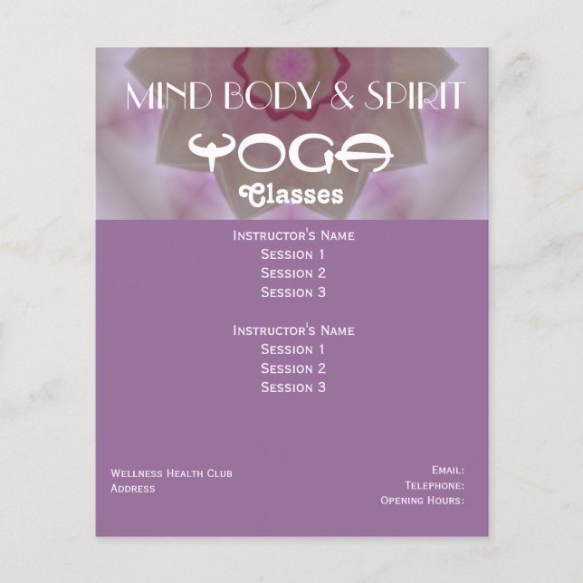 Folheto Lotus Yoga A5 (Frente)