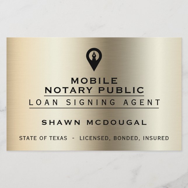 Folheto metálico falso elegante (Frente)