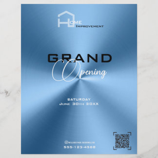 Folheto minimalista azul simples