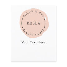 Folheto Mínimo Moderno de Blush Salon Spa Coupons 