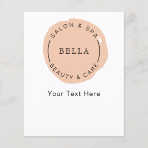 Folheto Mínimo Moderno do Salão Spa Coupons