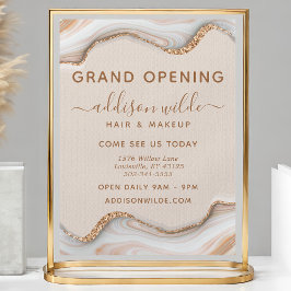 Folheto Moderno de Agato de Mármore Dourado Elegan