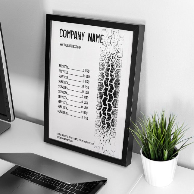 Folheto para Empresas do Setor Automóvel com Desig (Perfect for business)