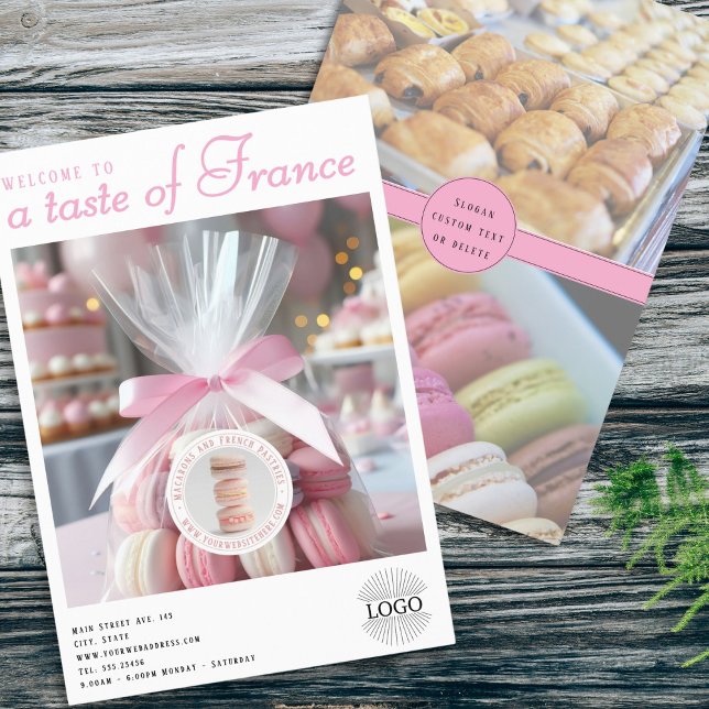 Folheto personalizado de Bakery 3 Fotos (Criador carregado)