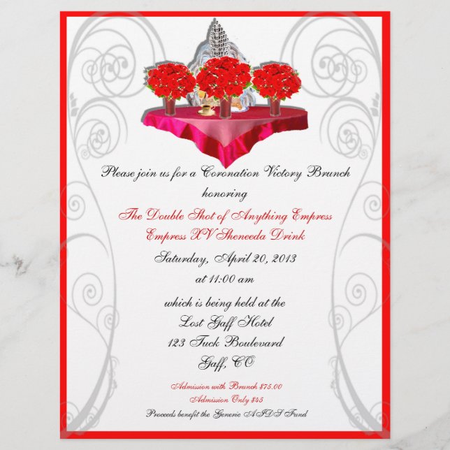 Folheto Personalizado de Brunch de Vitória de coro (Frente)