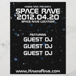 Folheto Personalizado de Rave Espacial