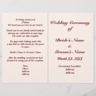 Folheto personalizado do Programa Casamento de Alf