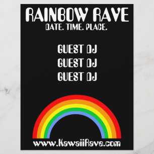 Folheto Personalizado do Rainbow Rave