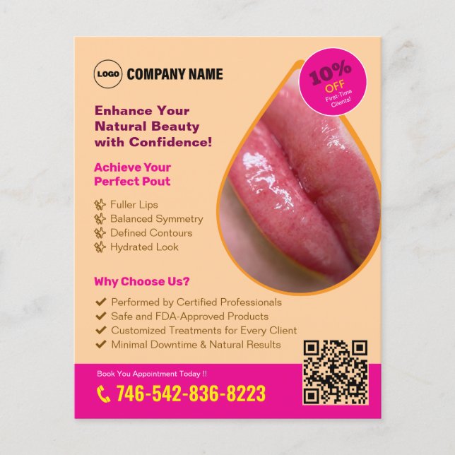 Folheto Personalizado do Serviço de Preenchimento  (Frente)