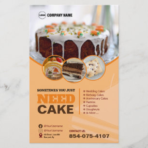 Folheto Personalizado dos Serviços de Bakery