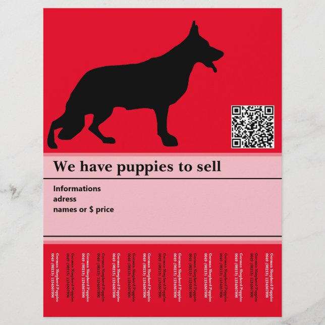 Folheto personalizado mínimo do Shepherd Dog (Frente)