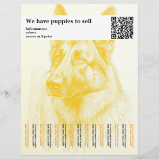 Folheto personalizado mínimo do Shepherd Dog