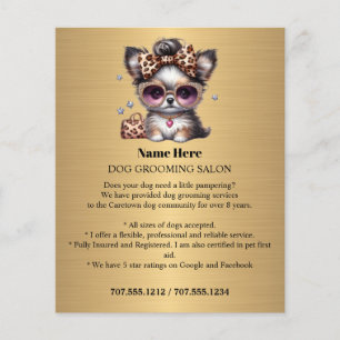 Folheto personalizado para a manutenção de cães