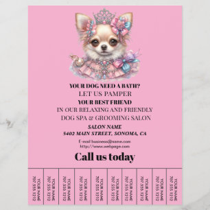 Folheto personalizado para a manutenção de cães