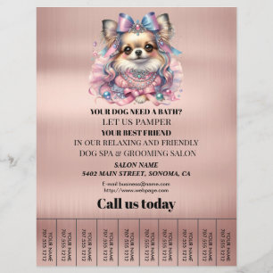 Folheto personalizado para a manutenção de cães