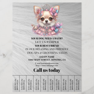 Folheto personalizado para a manutenção de cães