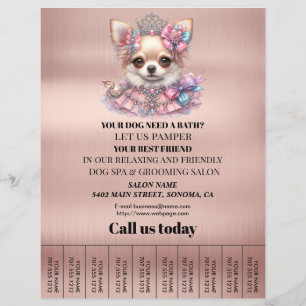 Folheto personalizado para a manutenção de cães