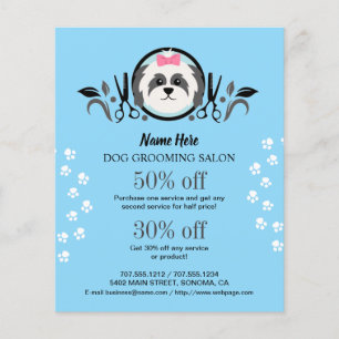 Folheto personalizado para a manutenção de cães
