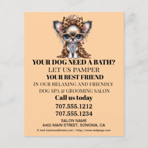 Folheto personalizado para a manutenção de cães