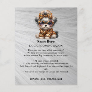 Folheto personalizado para a manutenção de cães