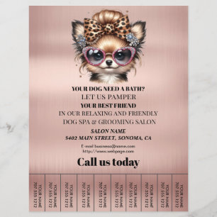 Folheto personalizado para a manutenção de cães