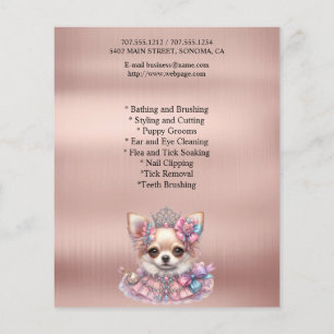 Folheto personalizado para a manutenção de cães