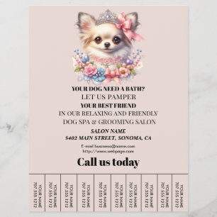 Folheto personalizado para a manutenção de cães