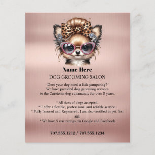 Folheto personalizado para a manutenção de cães