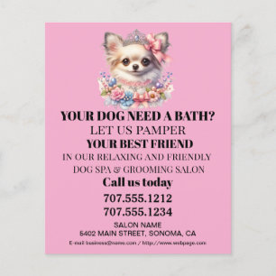 Folheto personalizado para a manutenção de cães