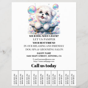 Folheto personalizado para a manutenção de cães