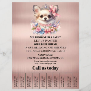 Folheto personalizado para a manutenção de cães