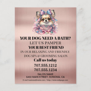 Folheto personalizado para a manutenção de cães
