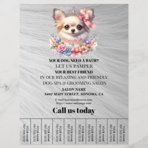 Folheto personalizado para a manutenção de cães