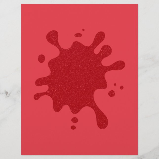 Folheto Personalizável de Splatter Vermelho Tomato (Frente)