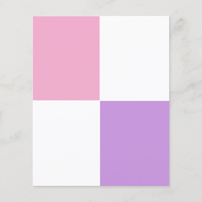 Folheto rosa, branco e Lavanda ajustável (Verso)