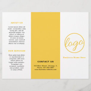 Folheto Simples Amarelo de Triplicação do Logotipo