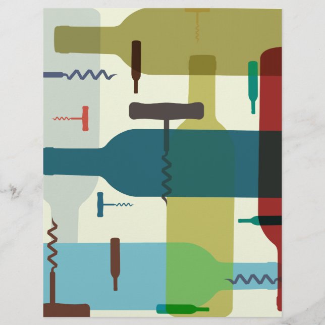 Folheto temático da garrafa de vinho (Frente)